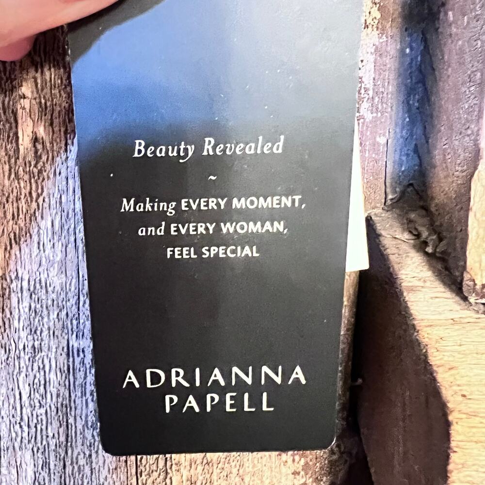 ADRIANNA PAPELL ARCADIA SLEEVELESS HIGH LOW BALL GOWN YVES BLUE SIZE 8 NWT - Picture 10 of 15